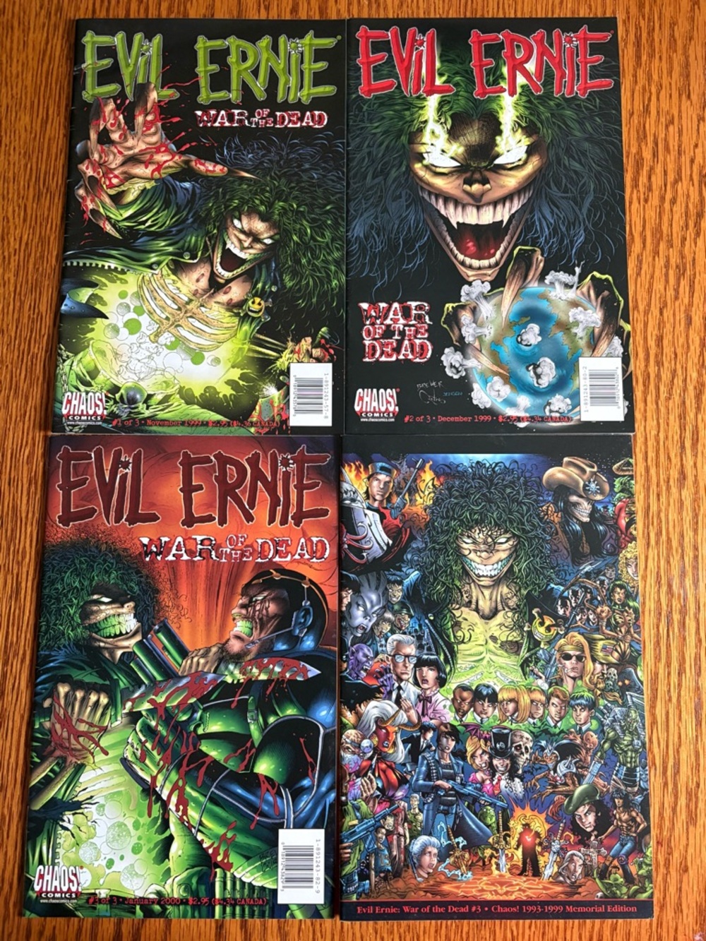Evil Ernie: War of the Dead Comic Set. Four Issues